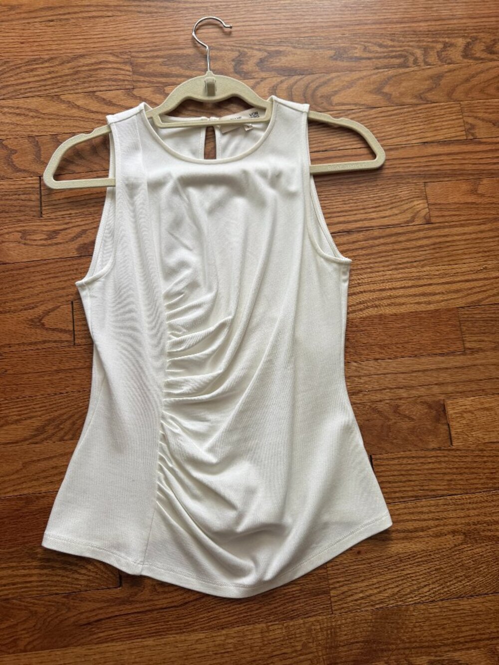 Diane Von Furstenberg White Stretch Top, Size Small